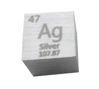 DFDPAXL 10Mm Silver Cube 99.99% Pure Silver Periodic Table Element Cube Suitable for Element Collections Teacher Lab Scientific Experiment