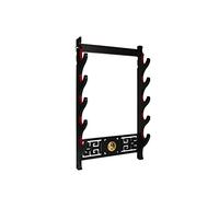 Dfdvye Sword Holder Katana Wall Mount - 5-Tier Tai Chi icon Velvet Padded Katana Holder Samurai Sword Display Rack Wand Lightsabe Wakizashi Sword Stand Display Hanger