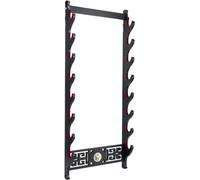 Dfdvye Sword Holder Katana Wall Mount - 8-Tier Tai Chi icon Velvet Padded Katana Holder Samurai Sword Display Rack Wand Lightsabe Wakizashi Sword Stand Display Hanger