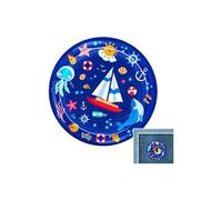 dfEDRd Dog & Cat Cooling Mat, Water Sensory Play Mat for Cats,Pet Cooling for Hot Weather | Indoor Interactive Cat Toy Pad(Set sail)