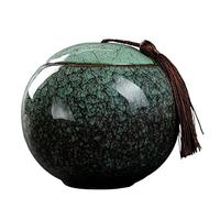 dfEDRd Glazed Ceramics Cremation Urns For Human Ashes Keepsake Pet Pack Of 4 Multicolor(Green)