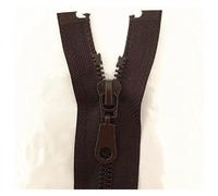 dfEDRd Nylon Coil Zipper by The Yards, 2pieces Detachable Resin Zipper, Opening Locking Plastic Suit(Coffee,25cm)