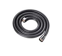 dfEDRd Shower Hoses, Black Stainless Steel Shower Hose Handheld Head(1.5M)