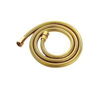 dfEDRd Shower Hoses, Shower hose1M Black Stainless Steel Hose, Silvery(Golden,1M)