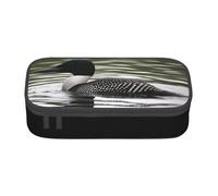 Dfekgoklpf Stylish Loon Nature Birds Printed Zipper Pencil Case Large Capacity Multi-Functional Organizer Cosmetic Bag Portable Pen Pouch for Organizing Pencils Makeup
