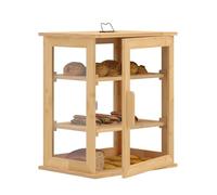 DFENG Bamboo Bread Bin Breadbox,3-Layer Bread Storage Containers,Bread Box-Collection Display Cabinet with Clear Window and Removable Layer for Kitchen,Self Assembly