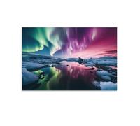 DFENILROP Aurora Wall Painting, Quiet Nature Poster Artwork on Corridor | Giclée Picture Canvas Printing, Elegant Home Decor for Bedroom And Living Room, Gift 08x12inch(20x30cm)