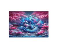 DFENILROP Japanese Fox Wall Painting, Spiritual Animal Poster Artwork on Hallway | Giclée Picture Canvas Printing, Beautiful Home Decor for Bedroom And Office, Gift 20x30inch(50x75cm)