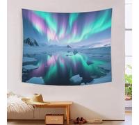 DFENILROP Tapestry 3D Printed Aurora Borealis, Soft Polyester High-Definition Artistic Colorful Polar Blanket, Washable Wall Decor for Study & Office, Modern Gift 70cmx100cm