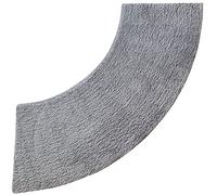 DFEO Curved Shower Mat, Bath Mats for Bathroom, 18 X 56inch Microfiber Soft Curved Bath Mat for Round Shower, Machine Washable, for Quadrant Shower Stall and Rv Bathroom. (Gray)