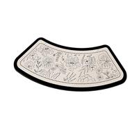 DFEO@MF Curved Bath Mat, Anti-Slip Magic Absorbent Curved Bathroom Rug, 45X100CM Diatom Mud Quick Dry Shower Mat for Quadrant Shower Cubicle (Flower)