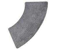 DFEO@MF Curved Bath Mat, Curved Shower Mat, Fluffy Washable Non Slip Bath Mats for Inside Bath, Microfiber Bathroom Carpet for Quadrant Shower Cubicle (17.7inX39.4in)