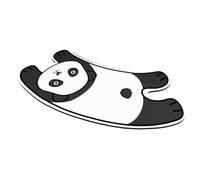 DFEO@MF Curved Bath Mat, Non Slip Quick Dry Corner Shower Mat, 45X100CM Diatom Mud Magic Absorbent Bathroom Mats for RV Bathroom and Home Quadrant Shower Cubicle (Panda)