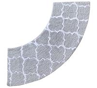 DFEO@MF Curved Shower Mat, 45x143cm Non-Slip Washable Bath Mat for Quadrant Shower Corner, Soft and Dries Quickly (Grid)