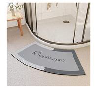DFEO@MF Quadrant Curved Shower Mat, Semi-Circular Bath Mat Anti-Slip Bathroom Carpet Rugs Sector Corner Shower Mat, Non Slip, Soft Absorbent, For Circular Shower, 45X100CM (H)