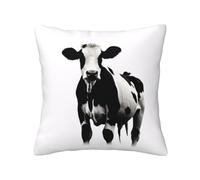 DFEPFKGOKL Cow In Black And White Throw Pillows For Sofa - Soft Cushion Covers, Square Couch Bed Pillowcases, Stylish Comfort Home Decorative