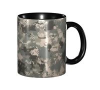 DFEPFKGOKL Cute Army Digital Camouflage Coffee Mug â€“ 11oz Two Tone Color Ceramic Cup, 3D Pattern Double Color Ceramic Mugs, Personalized & Funny Coffee & Tea Drinking Cups Gift