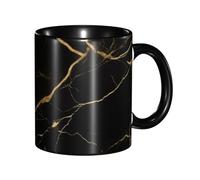 DFEPFKGOKL Cute Black and Gold Background Coffee Mug - 11oz Two Tone Color Ceramic Cup, 3D Pattern Double Color Ceramic Mugs, Personalized & Funny Coffee & Tea Drinking Cups Gift
