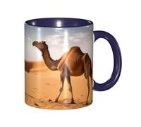 DFEPFKGOKL Cute Desert Sand Camel Coffee Mug - 11oz Two Tone Color Ceramic Cup, 3D Pattern Double Color Ceramic Mugs, Personalized & Funny Coffee & Tea Drinking Cups Gift