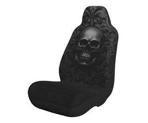 DFEPFKGOKL Cute Gothic Wallpaper Skull Universal Front Car Seat Covers, Car Seat Cushion Cover, 2 Pcs Soft Comfortable Car Seat Protector For Most Cars, Suvs, And Trucks