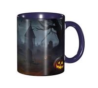 DFEPFKGOKL Cute Halloween Horror Coffee Mug â€“ 11oz Two Tone Color Ceramic Cup, 3D Pattern Double Color Ceramic Mugs, Personalized & Funny Coffee & Tea Drinking Cups Gift