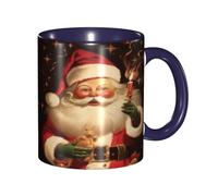 DFEPFKGOKL Cute Merry Christmas Coffee Mug â€“ 11oz Two Tone Color Ceramic Cup, 3D Pattern Double Color Ceramic Mugs, Personalized & Funny Coffee & Tea Drinking Cups Gift