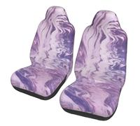 DFEPFKGOKL Dark Purple Texture Marble Universal Car Seat Covers Front Pair, Car Seat Cushion Cover, 2 Pieces Auto Seat Covers, Easy Clean & Durability, Fits Most Cars, Suvs, Trucks