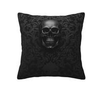 DFEPFKGOKL Gothic Wallpaper Skull Throw Pillows For Sofa - Soft Cushion Covers, Square Couch Bed Pillowcases, Stylish Comfort Home Decorative
