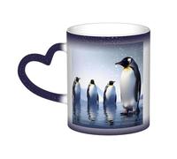 DFEPFKGOKL Heat Changing Coffee Mug - Penguin - Mesmerizing Color-Changing Mug in The Sky, 11 Oz Ceramic Magic Mug Cup for Cafes, Offices, Homes