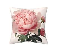 DFEPFKGOKL Peony Throw Pillows For Sofa - Soft Cushion Covers, Square Couch Bed Pillowcases, Stylish Comfort Home Decorative
