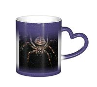 DFEPFKGOKL Scary Spider, Heat Changing Coffee Mug - Color Changing Mug in The Sky, 11 Oz Ceramic Magic Cup, Heat Sensitive Mugs, Personalized Gift (GIF Boxed)