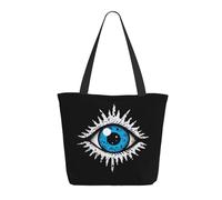 DFEPFKGOKL Stylish Evil Eye Tote Bag For Women â€“ Casual Beach Bag Handbag With Zip, Reusable Shopping And Crossbody Bags, Large Capacity Grocery Tote