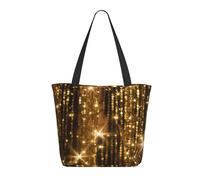 DFEPFKGOKL Stylish Gold Sequin Sparkle Tote Bag For Women – Casual Beach Bag Handbag With Zip, Reusable Shopping And Crossbody Bags, Large Capacity Grocery Tote