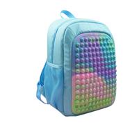 DFEPPJHG School Bag Student Backpacks Are Light, Large Capacity, Simple, Fashionable Junior High School Student Backpack-blue Color