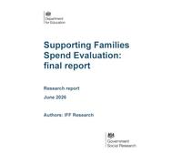 DFERR 1595 Supporting Families Spend Evaluation: final report. Research report. June 2026