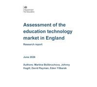 DFERR 1638 Assessment of the education technology market in England. Research report. June 2026