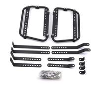 DFFMQSJ 2024 Upgrade Pannier Rack Universal Motorcycle Side Box Bracket Motor E-Bike Side Luggage Boxes Steady Frame Kits Motorbike Rear Trunk Luggage Rack, Stainless Steel, Matte Black