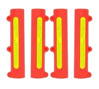 DFFMQSJ 4Pcs Universal Electric Scooter Frame Guard Bumper Block Anti-Collision with Reflective Strips, Body Anti Scratch Side Crash Bar Block, Anti Drop Frame Protector, 22mm Pipe Diameter Use(red)