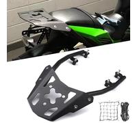 DFFMQSJ Compatible with Kawasaki Z650 2019-2024 Motorcycle Rear Luggage Rack Cargo Carrier Bracket with 2Pcs Reflective Cargo Net Rear Tail Storage Rack Extended Seat Shelf Accessories