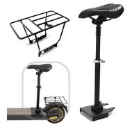DFFMQSJ Compatible with Xiaomi M365 Folding Electric Scooter Saddle Seat & Electric Scooter Rear Luggage Rack Thicken Steel Cargo Shelf for Bag, Helmets, Pet Carrier, Courier Box, Adults and Kids Use