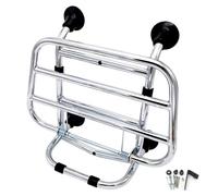 DFFMQSJ Motorcycle Front Luggage Rack Compatible with Vespa Sprint 150 2017 Primavera 150 2015-2019 Stainless Steel Front Shelf Front Luggage Rack Bracket Extender Shelf Holder Accessories(silver)