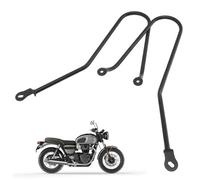 DFFMQSJ Motorcycle Side Pannier Racks Iron Travel Luggage Rack, Sturdy Carrier Rack Rear Racks Compatible with Triumph Bonneville T100 T120 T900(black)