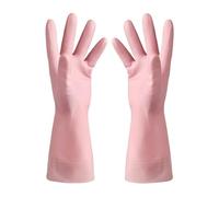 DFGBAPKBL Cleaning Gloves Laundry Gloves Long Sleeve Protect Hands Oilproof Wash Dishes Latex Housekeeping Gloves(Pink,S)