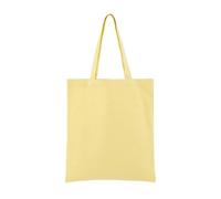 DFGBAPKBL Cotton Handbag Women Girls Canvas Bags Pure Color DIY Original Shoulder Bag Foldable Reusable Shopping Tote For shopping and travelling(Yellow)