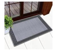 DFGBAPKBL Doormat Indoor Non-slip Fashion Simple Small Washable Doormat Home Kitchen Bedroom Decorative Floor Mat Carpet For vacuuming entry doors(Grey,50cmx80cm)
