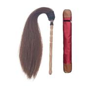 DFGBAPKBL Fly Horsetail Whisk Tai Chi Fuchen Taoist Dust Horsetail Whisk | Horsetail Ponytail Taoism Kung Fu Buddha Duster with Bag(Color2)