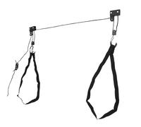 DFGBAPKBL Kayak Storage Rack Ceiling Mount Kayak Hoist Lift For Storage Garage, 57kg/125.66 Lbs Capacity Canoe With Nylon Strap Pulley System
