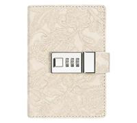 DFGBAPKBL Lockable Diary Diary Book Combination Lock Planner Notebook for Students Adults Secret Diary Journal Book with Code Lock(Beige)