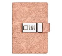 DFGBAPKBL Lockable Diary Diary Book Combination Lock Planner Notebook for Students Adults Secret Diary Journal Book with Code Lock(Pink)