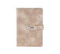 DFGBAPKBL Lockable Diary Password Book Female Thickened Notepad Retro Canvas with Lock A5 Creative Diary Stationery Handbook Notebook Book(Khaki)